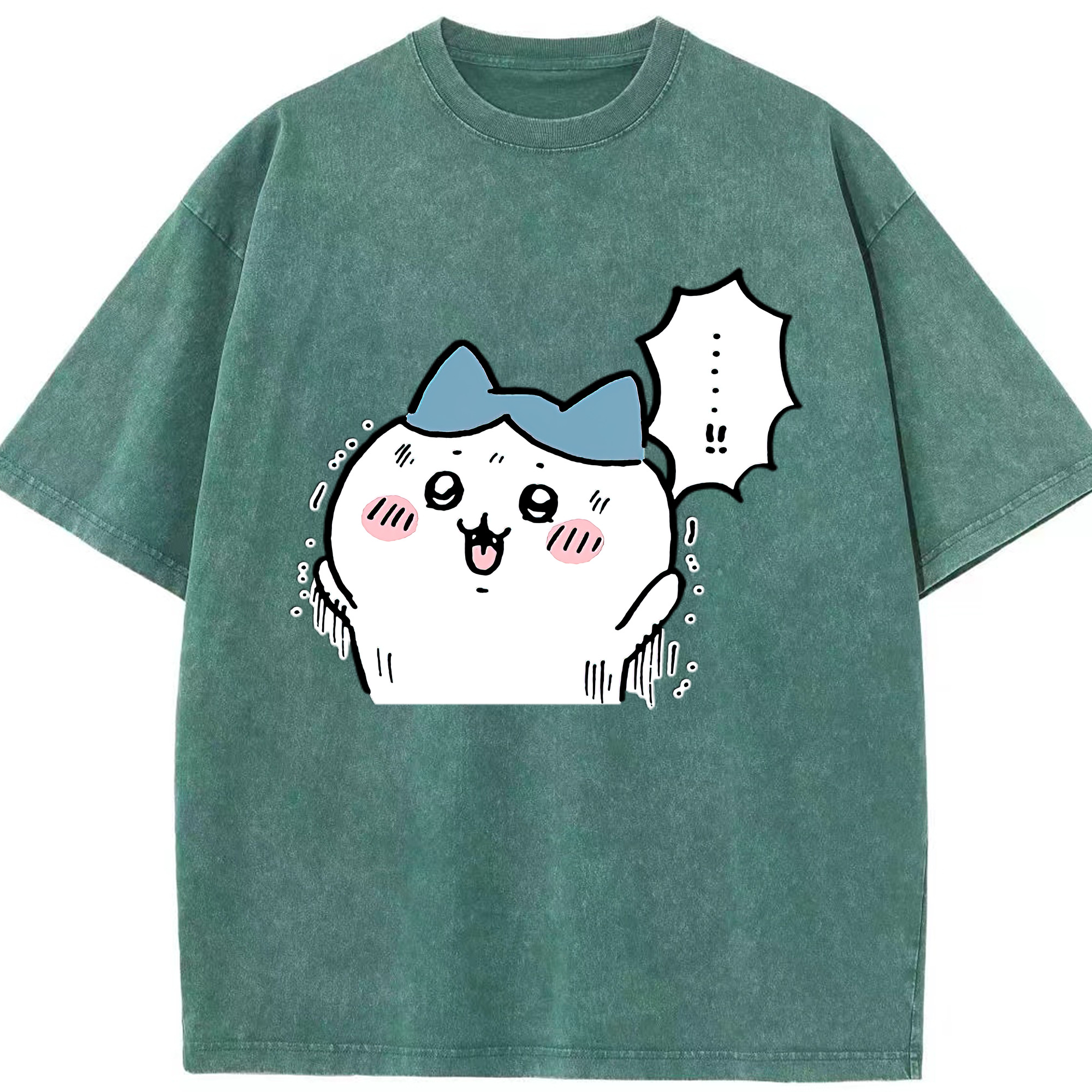 （画像用） ちいかわ ハチワレ Chii-kawa hachiware 綿100% ヴィンテージ風 半袖Tシャツ（フロントプリント）